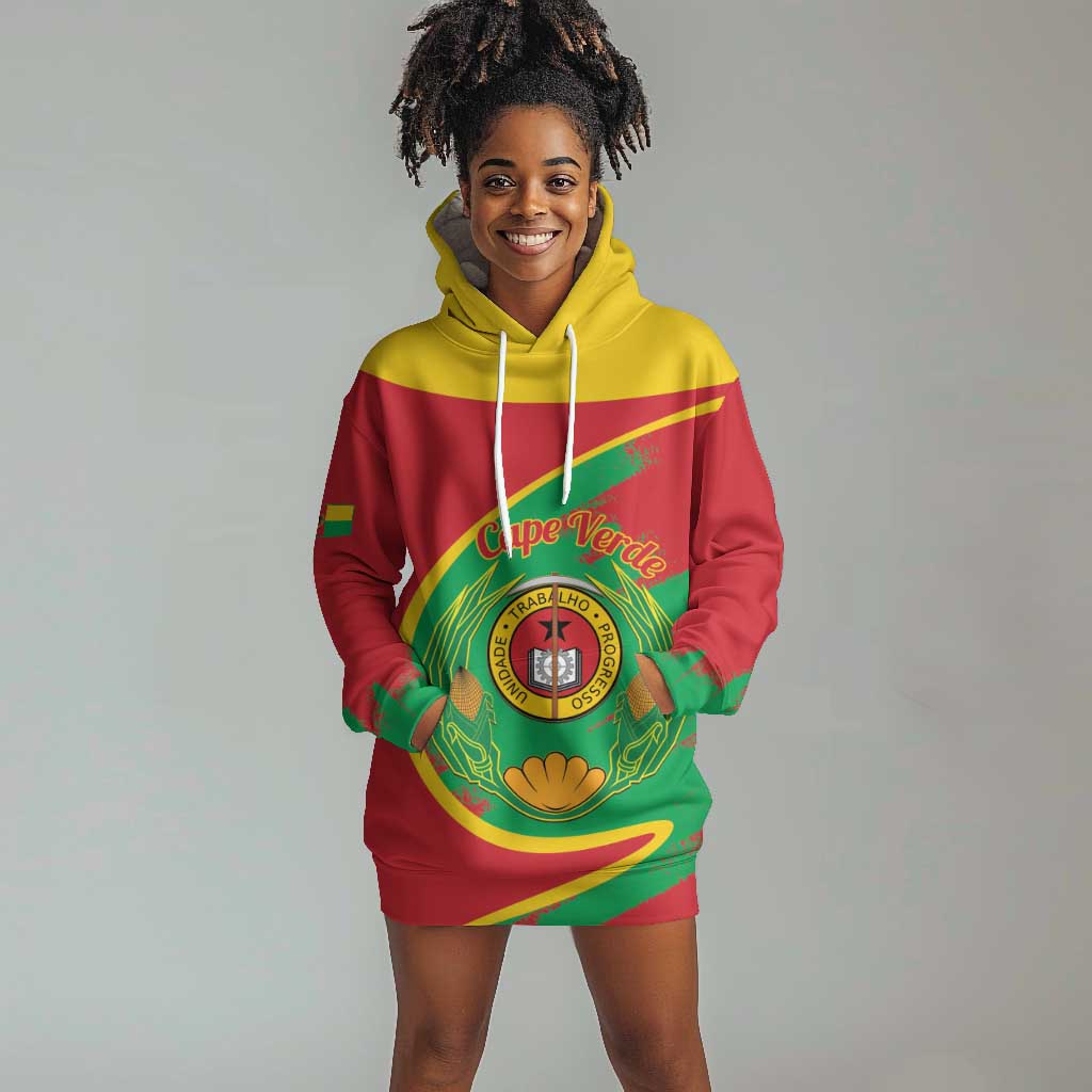 Cape Verde 1975-1992 Hoodie Dress Coat Of Arms Grunge Style LT14