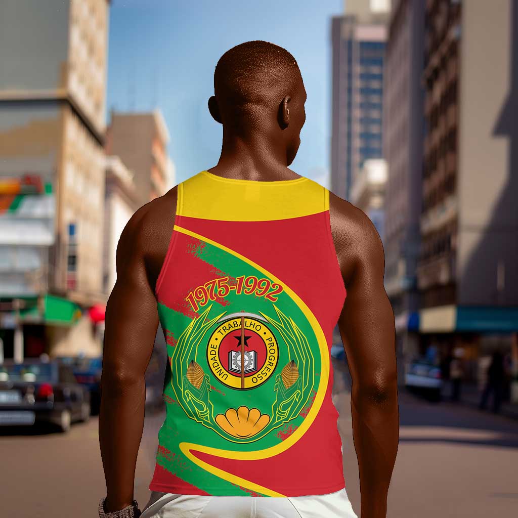 Cape Verde 1975-1992 Men Tank Top Coat Of Arms Grunge Style LT14