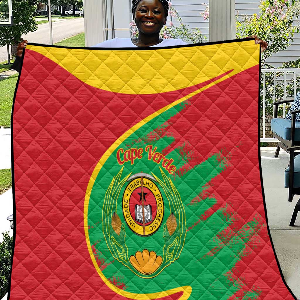 Cape Verde 1975-1992 Quilt Coat Of Arms Grunge Style LT14