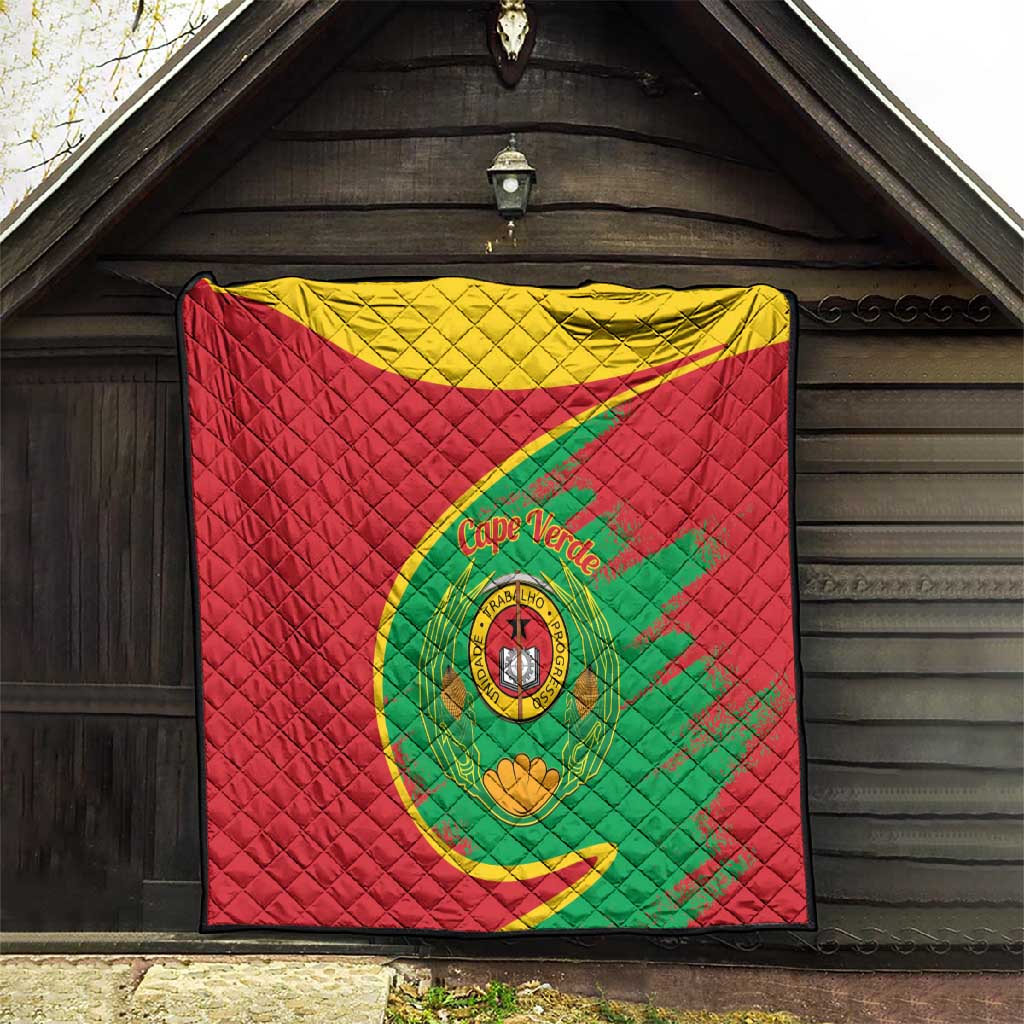 Cape Verde 1975-1992 Quilt Coat Of Arms Grunge Style LT14