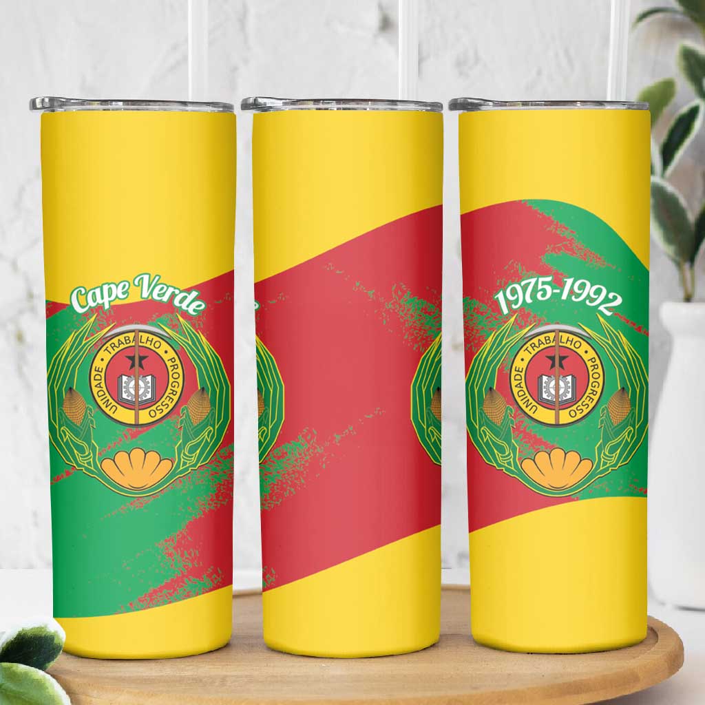 Cape Verde 1975-1992 Skinny Tumbler Coat Of Arms Grunge Style LT14