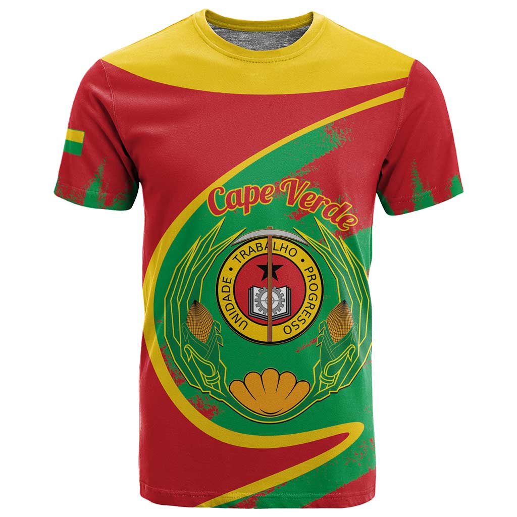 Cape Verde 1975-1992 T shirt Coat Of Arms Grunge Style LT14