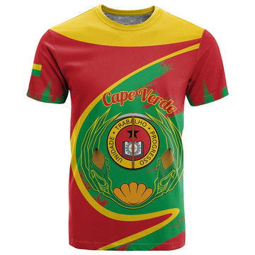 Cape Verde 1975-1992 T shirt Coat Of Arms Grunge Style LT14