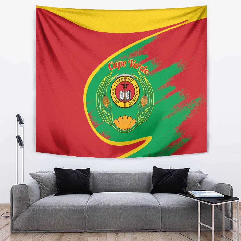 Cape Verde 1975-1992 Tapestry Coat Of Arms Grunge Style LT14