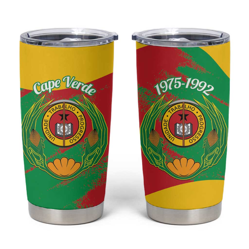 Cape Verde 1975-1992 Tumbler Cup Coat Of Arms Grunge Style LT14