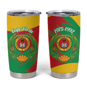 Cape Verde 1975-1992 Tumbler Cup Coat Of Arms Grunge Style LT14
