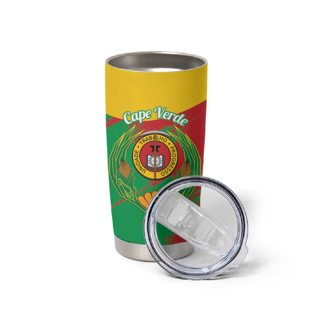 Cape Verde 1975-1992 Tumbler Cup Coat Of Arms Grunge Style LT14