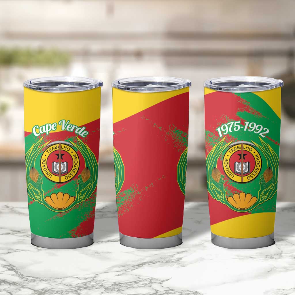 Cape Verde 1975-1992 Tumbler Cup Coat Of Arms Grunge Style LT14