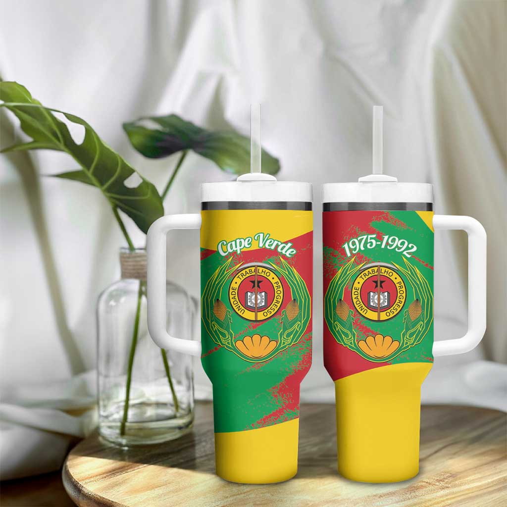 Cape Verde 1975-1992 Tumbler With Handle Coat Of Arms Grunge Style LT14