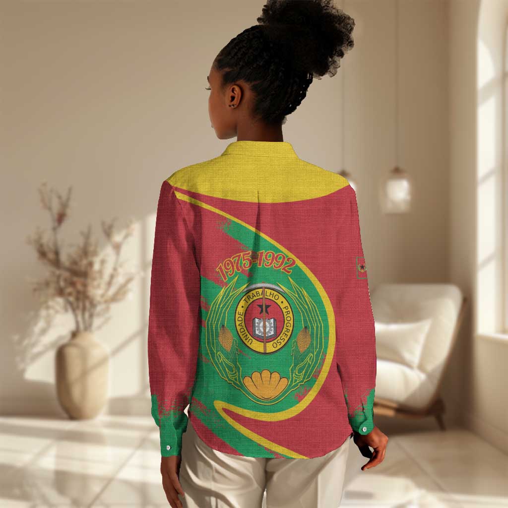 Cape Verde 1975-1992 Women Casual Shirt Coat Of Arms Grunge Style LT14