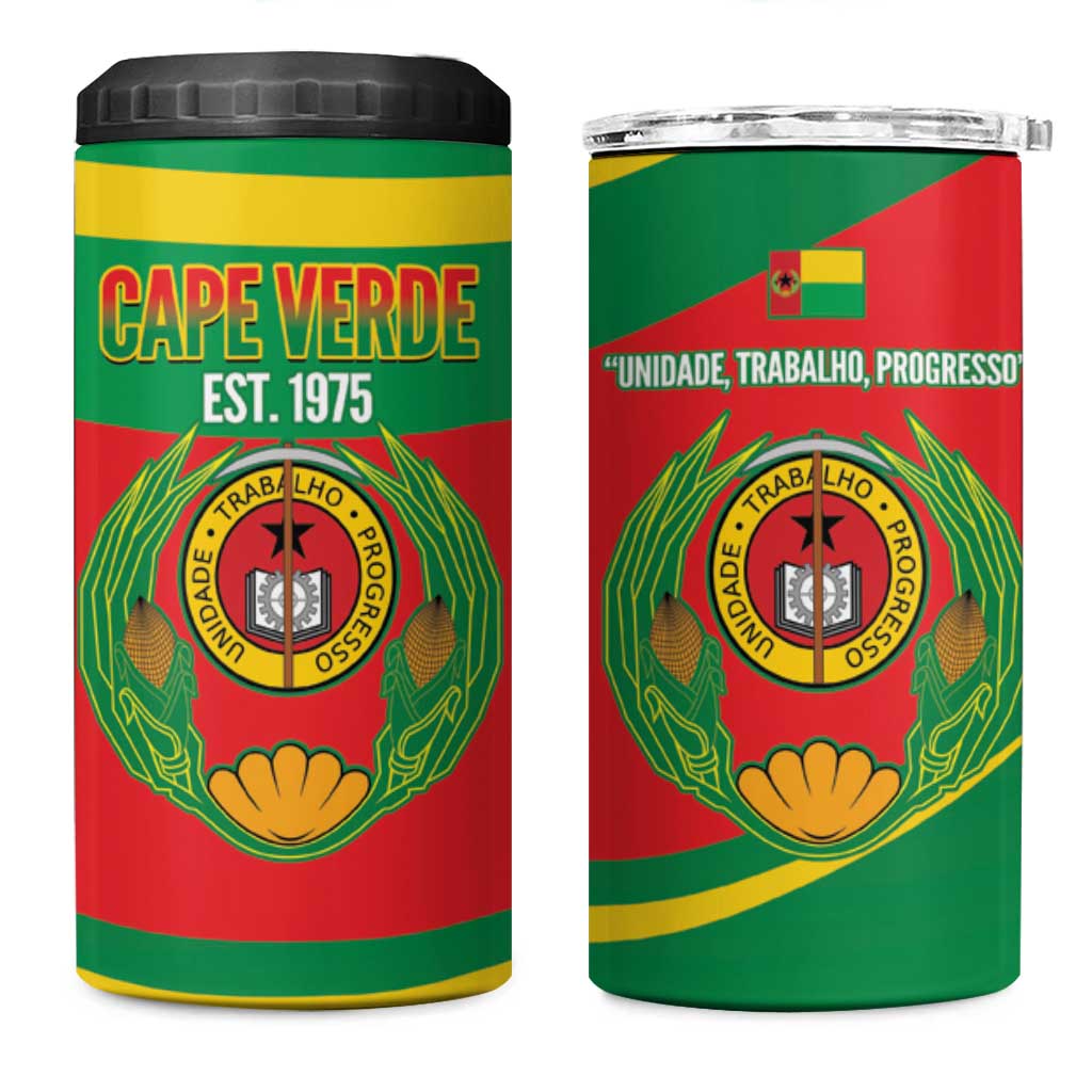 Cape Verde 1975-1992 4 in 1 Can Cooler Tumbler Unidade Trabalho Progresso LT14