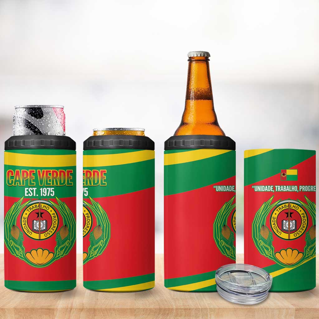 Cape Verde 1975-1992 4 in 1 Can Cooler Tumbler Unidade Trabalho Progresso LT14