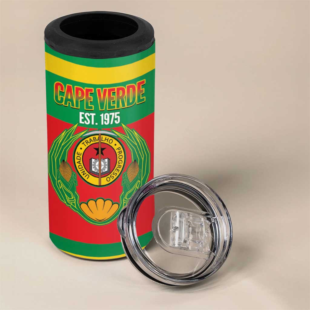 Cape Verde 1975-1992 4 in 1 Can Cooler Tumbler Unidade Trabalho Progresso LT14