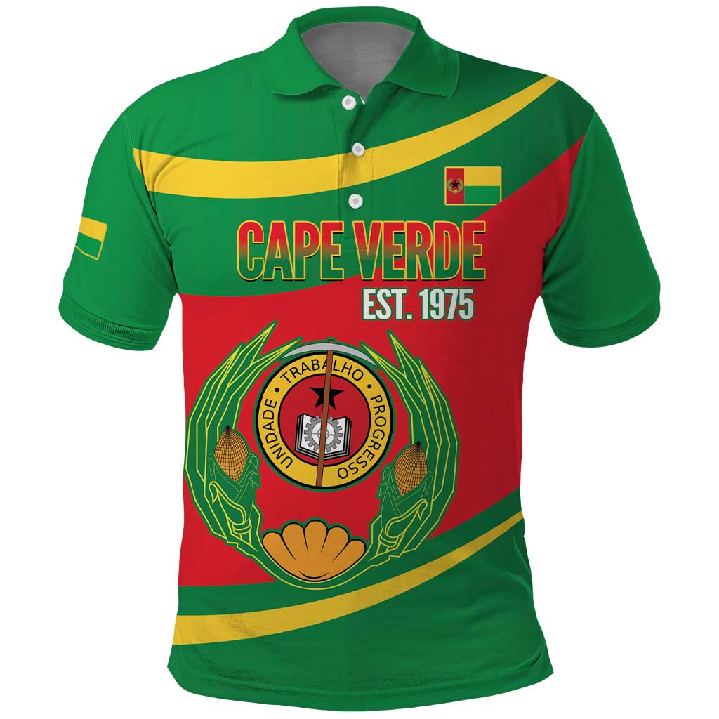 Cape Verde 1975-1992 Polo Shirt Unidade Trabalho Progresso LT14