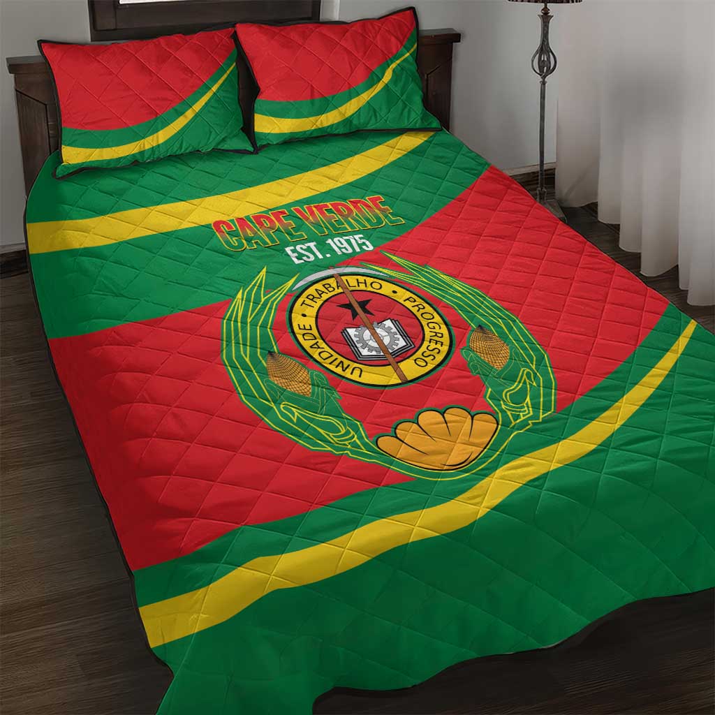 Cape Verde 1975-1992 Quilt Bed Set Unidade Trabalho Progresso LT14