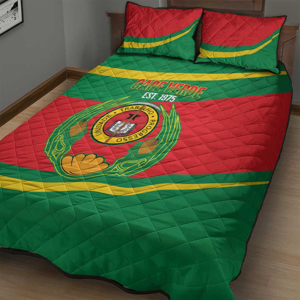 Cape Verde 1975-1992 Quilt Bed Set Unidade Trabalho Progresso LT14