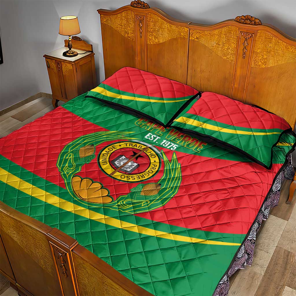 Cape Verde 1975-1992 Quilt Bed Set Unidade Trabalho Progresso LT14