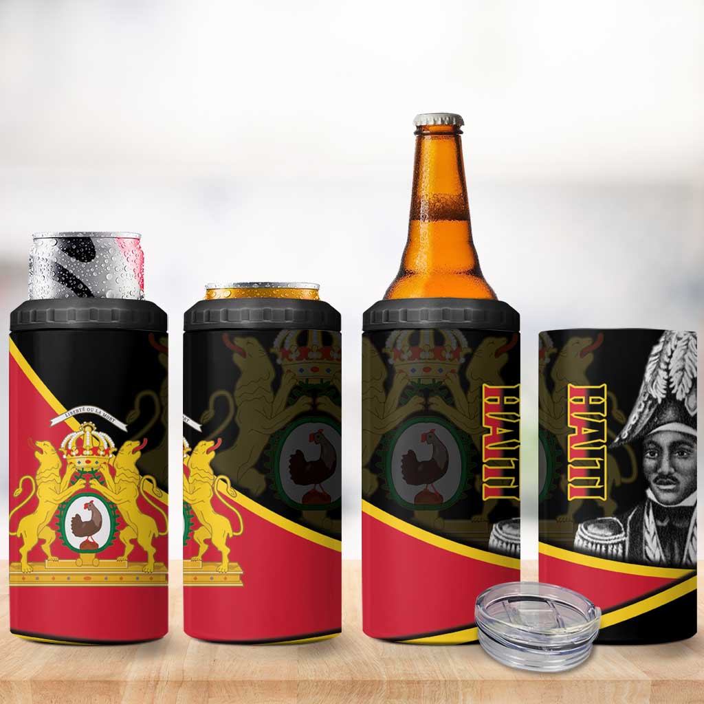 First Empire Of Haiti 1804-1806 4 in 1 Can Cooler Tumbler Jean-Jacques Dessalines Liberte ou la Mort! LT14