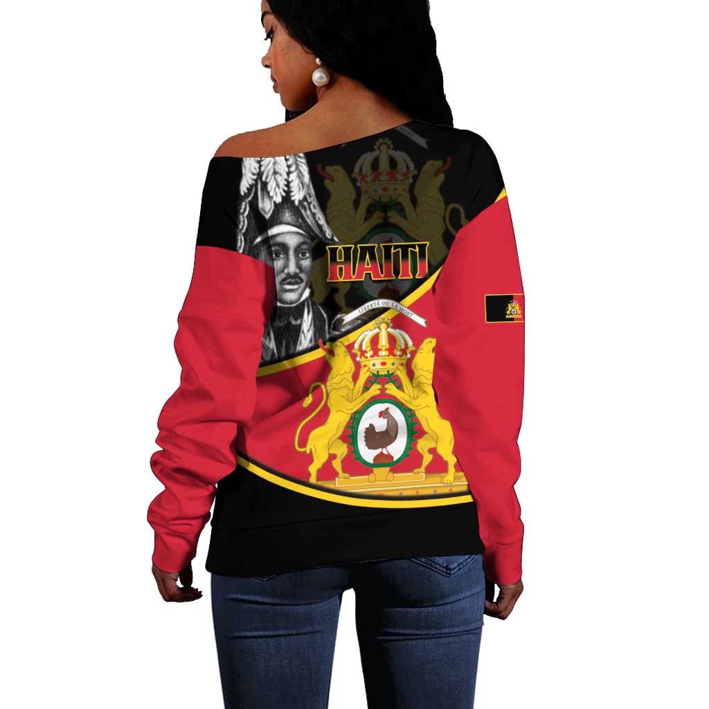 First Empire Of Haiti 1804-1806 Off Shoulder Sweater Jean-Jacques Dessalines Liberte ou la Mort! LT14
