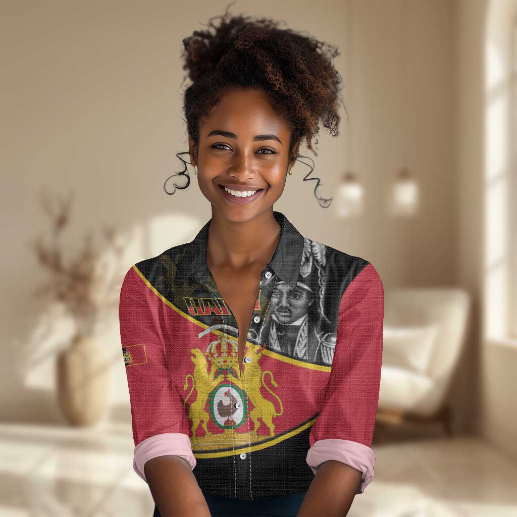 First Empire Of Haiti 1804-1806 Women Casual Shirt Jean-Jacques Dessalines Liberte ou la Mort! LT14