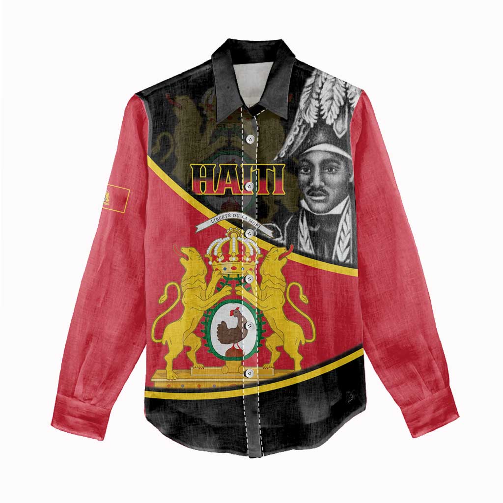 First Empire Of Haiti 1804-1806 Women Casual Shirt Jean-Jacques Dessalines Liberte ou la Mort! LT14