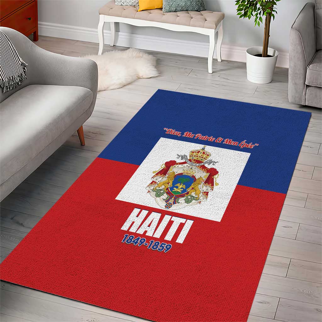Second Empire of Haiti 1849-1859 Area Rug Anpi an Ayiti Flag Style LT14