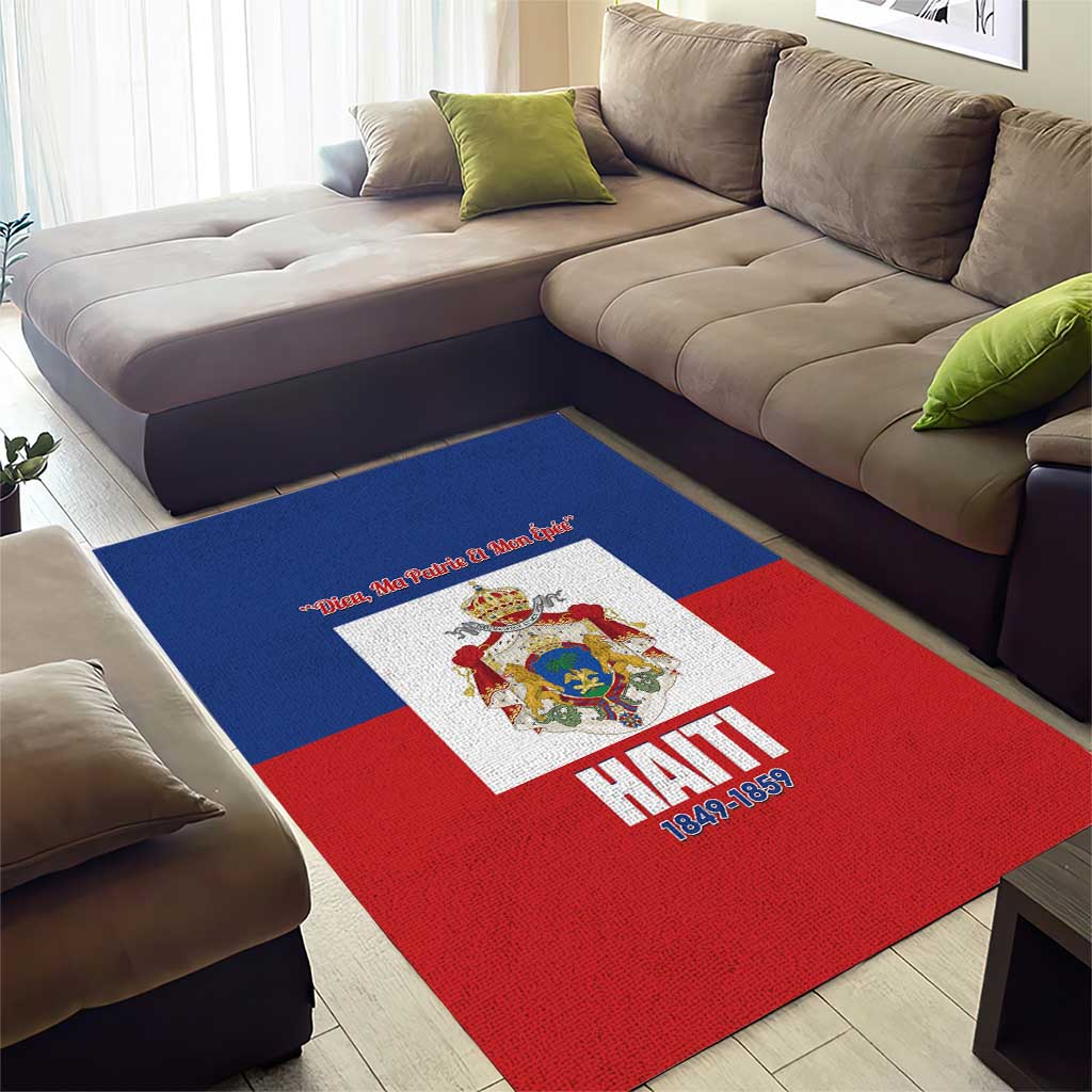 Second Empire of Haiti 1849-1859 Area Rug Anpi an Ayiti Flag Style LT14