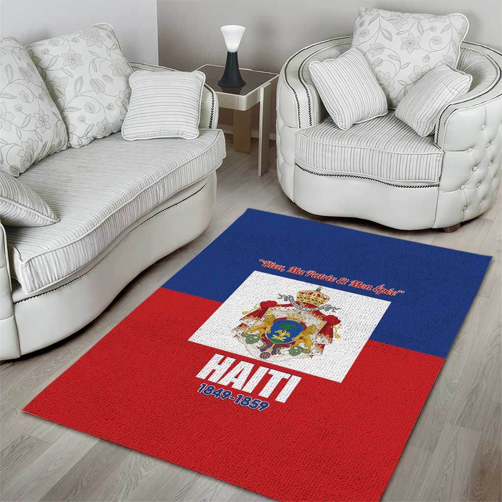 Second Empire of Haiti 1849-1859 Area Rug Anpi an Ayiti Flag Style LT14