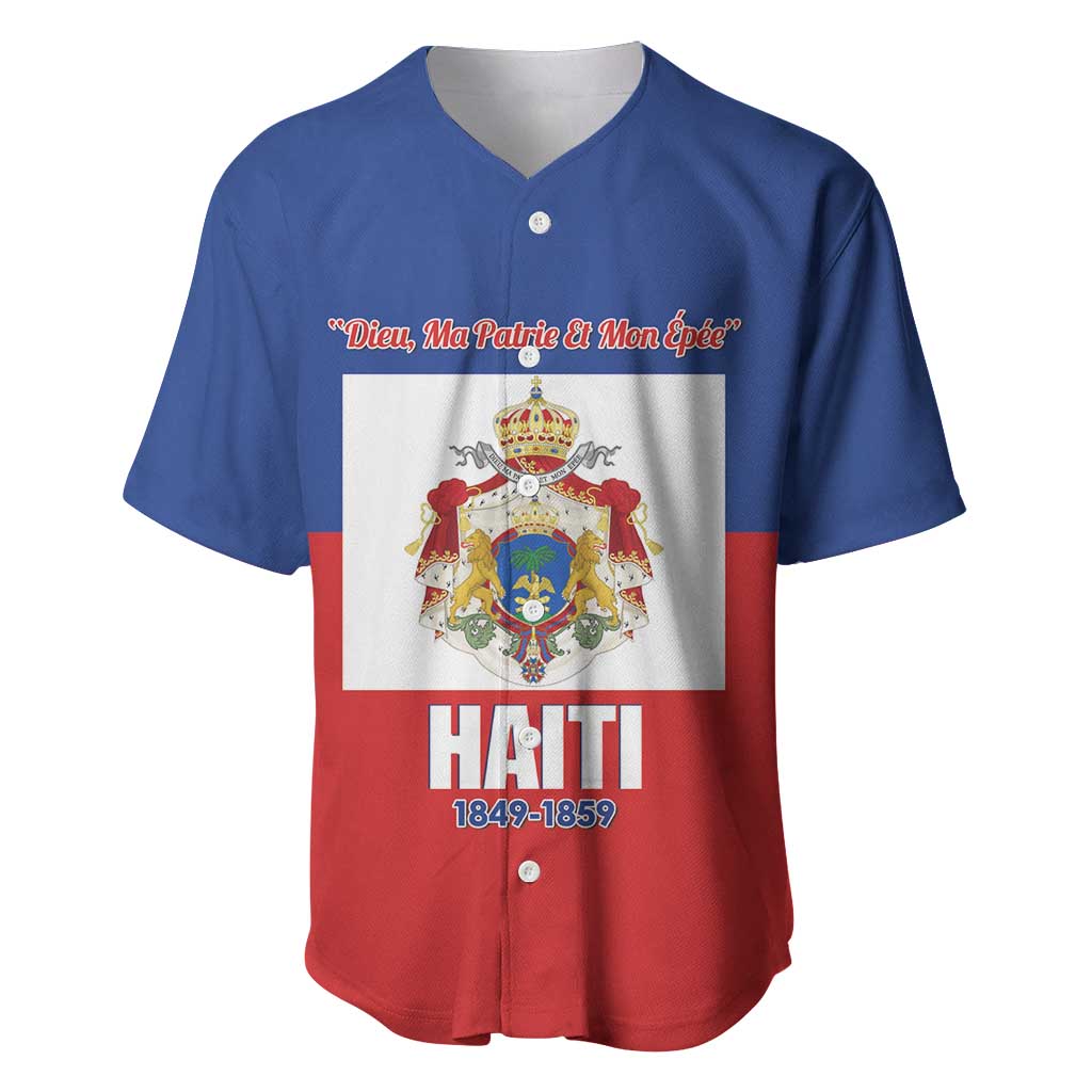 Personalised Second Empire of Haiti 1849-1859 Baseball Jersey Anpi an Ayiti Flag Style LT14