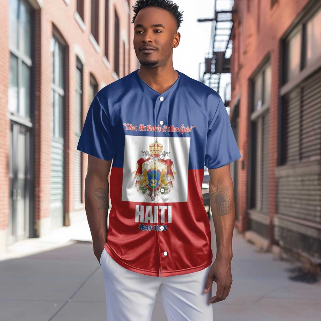 Personalised Second Empire of Haiti 1849-1859 Baseball Jersey Anpi an Ayiti Flag Style LT14