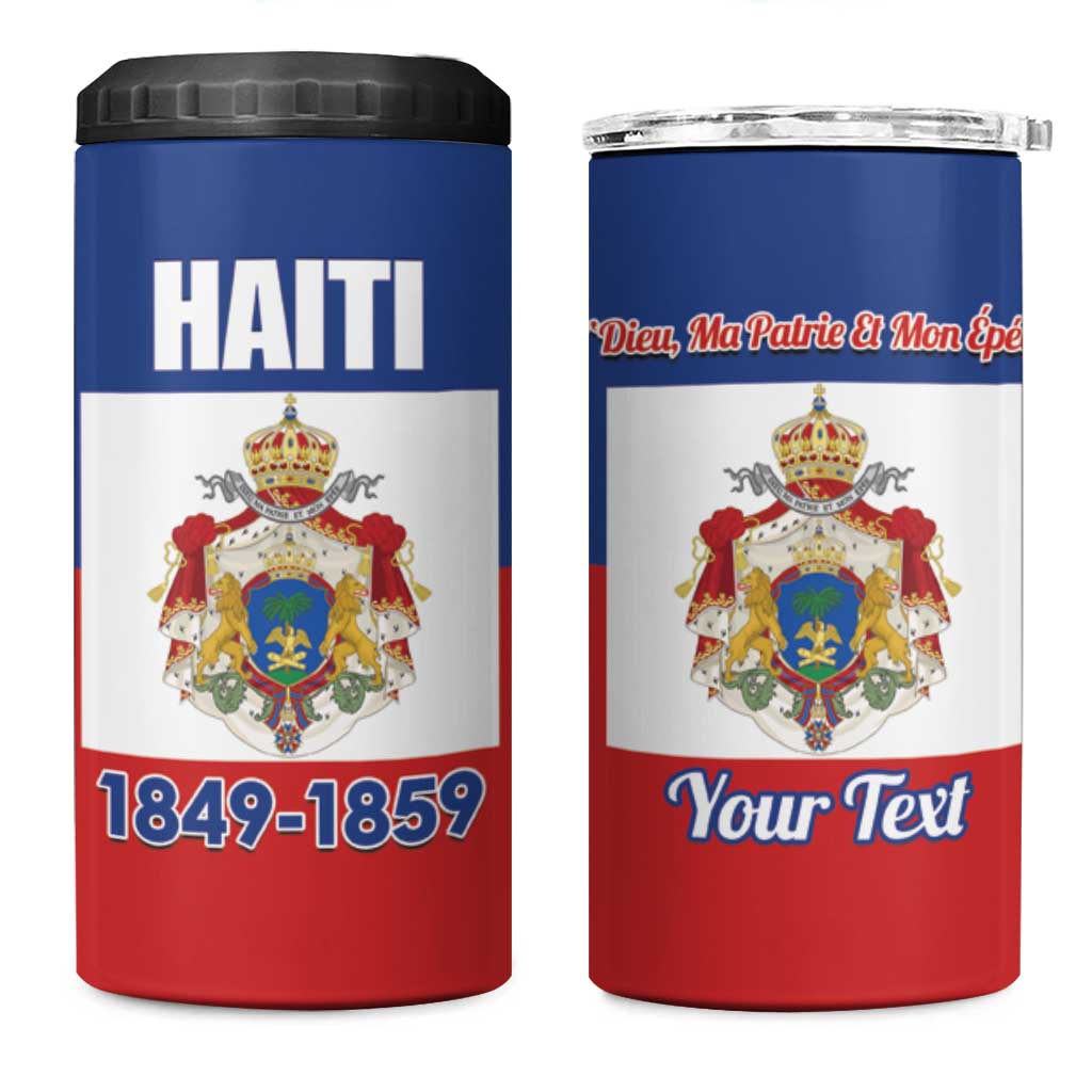 Personalised Second Empire of Haiti 1849-1859 4 in 1 Can Cooler Tumbler Anpi an Ayiti Flag Style LT14