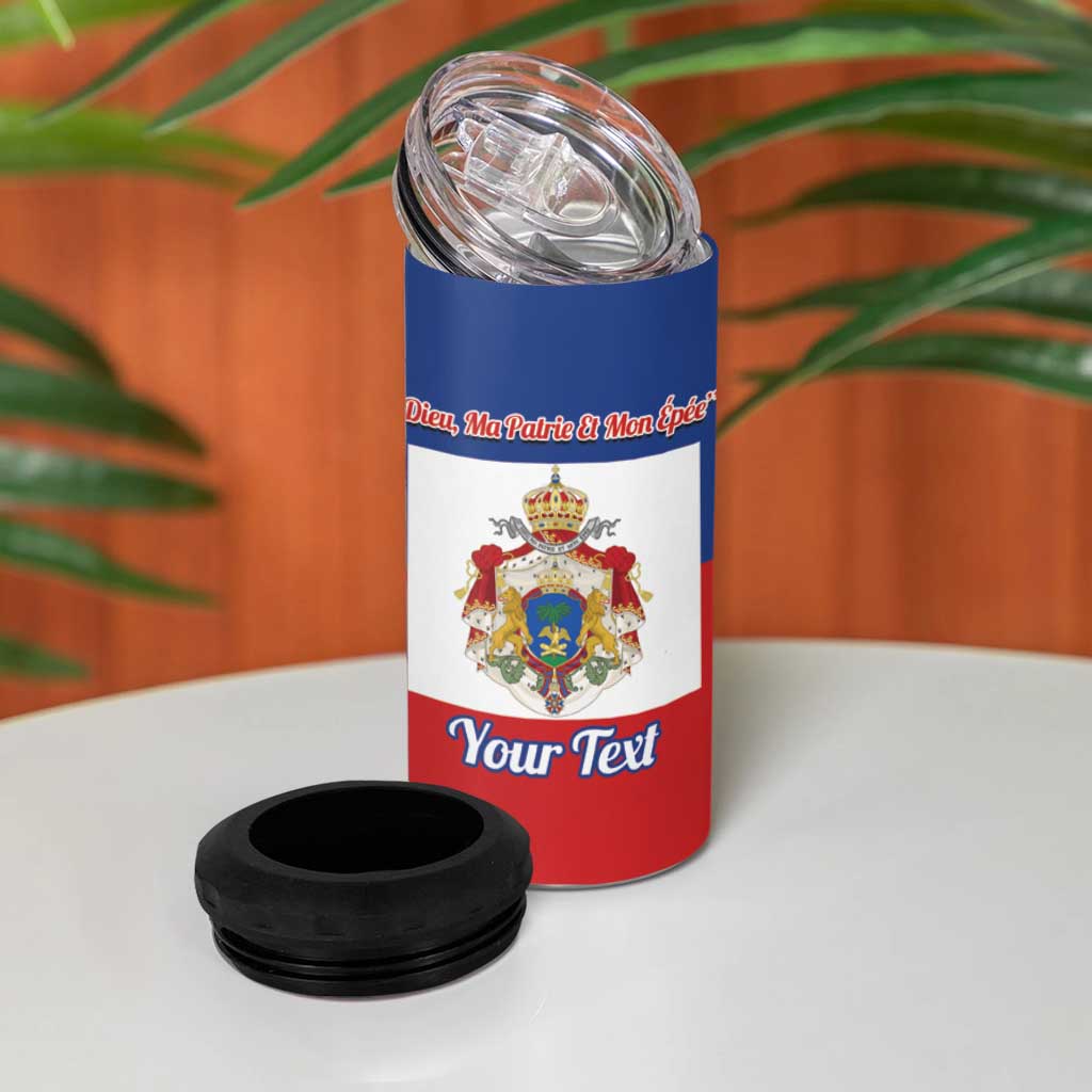 Personalised Second Empire of Haiti 1849-1859 4 in 1 Can Cooler Tumbler Anpi an Ayiti Flag Style LT14