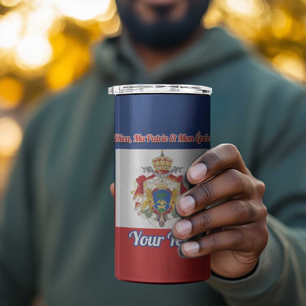 Personalised Second Empire of Haiti 1849-1859 4 in 1 Can Cooler Tumbler Anpi an Ayiti Flag Style LT14