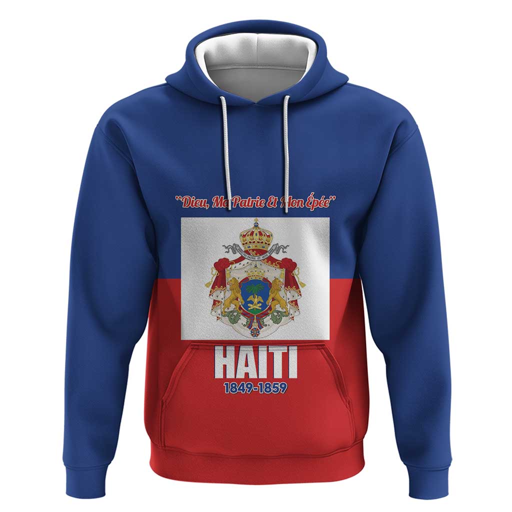 Personalised Second Empire of Haiti 1849-1859 Hoodie Anpi an Ayiti Flag Style LT14