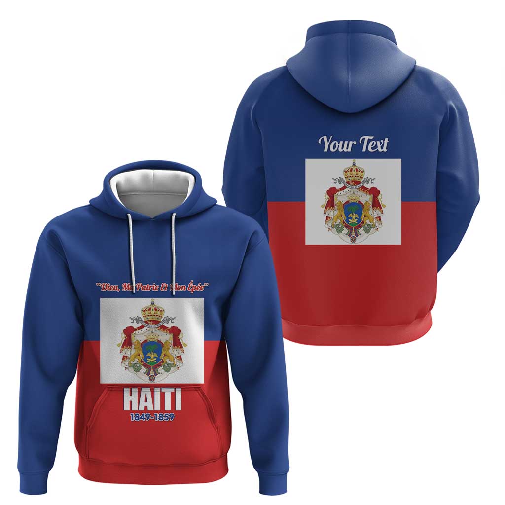 Personalised Second Empire of Haiti 1849-1859 Hoodie Anpi an Ayiti Flag Style LT14