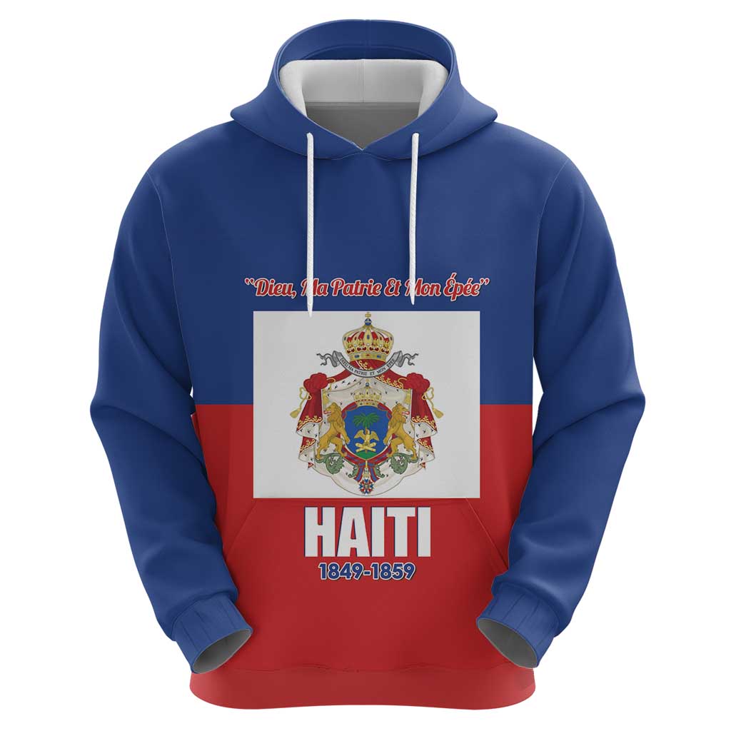 Personalised Second Empire of Haiti 1849-1859 Hoodie Anpi an Ayiti Flag Style LT14