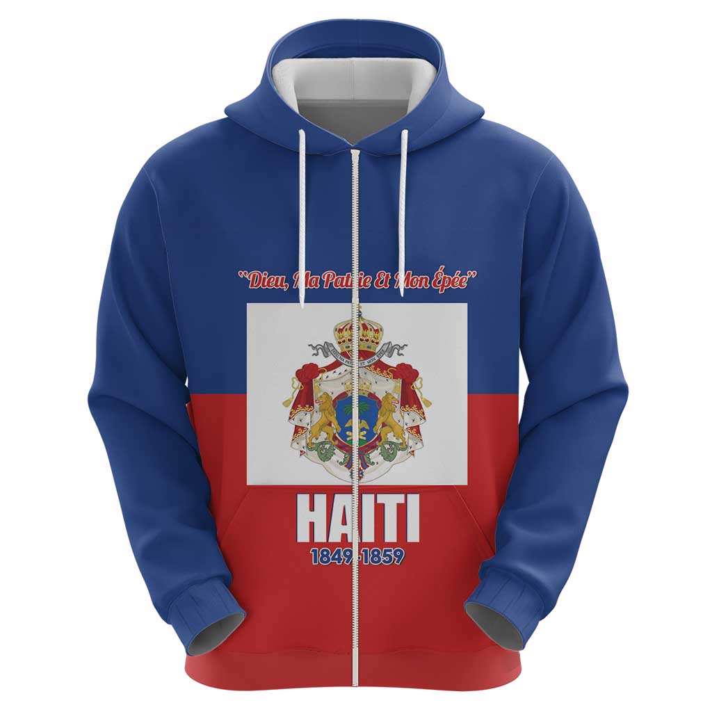 Personalised Second Empire of Haiti 1849-1859 Hoodie Anpi an Ayiti Flag Style LT14