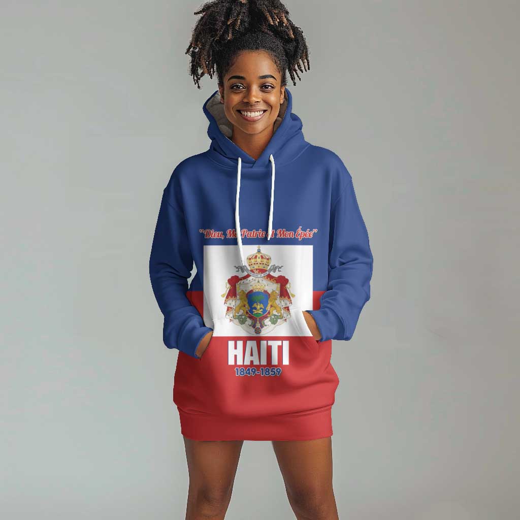 Personalised Second Empire of Haiti 1849-1859 Hoodie Dress Anpi an Ayiti Flag Style LT14