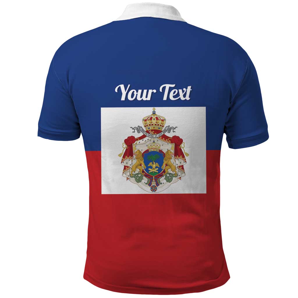 Personalised Second Empire of Haiti 1849-1859 Polo Shirt Anpi an Ayiti Flag Style LT14