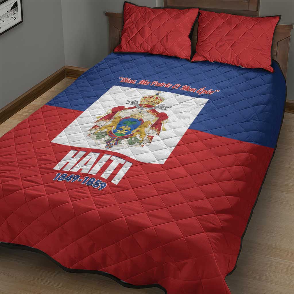 Second Empire of Haiti 1849-1859 Quilt Bed Set Anpi an Ayiti Flag Style LT14