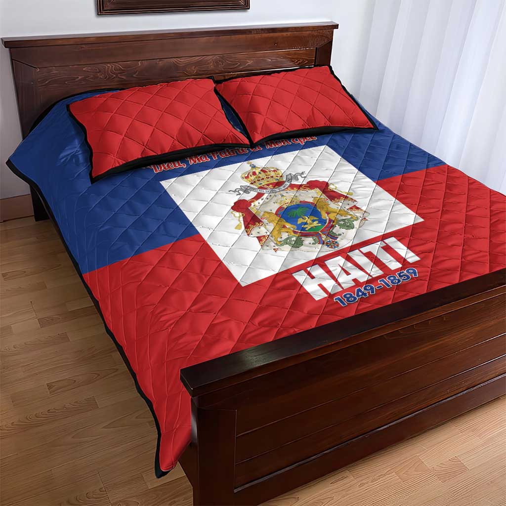 Second Empire of Haiti 1849-1859 Quilt Bed Set Anpi an Ayiti Flag Style LT14