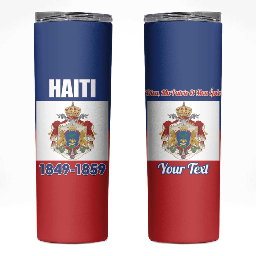 Personalised Second Empire of Haiti 1849-1859 Skinny Tumbler Anpi an Ayiti Flag Style LT14