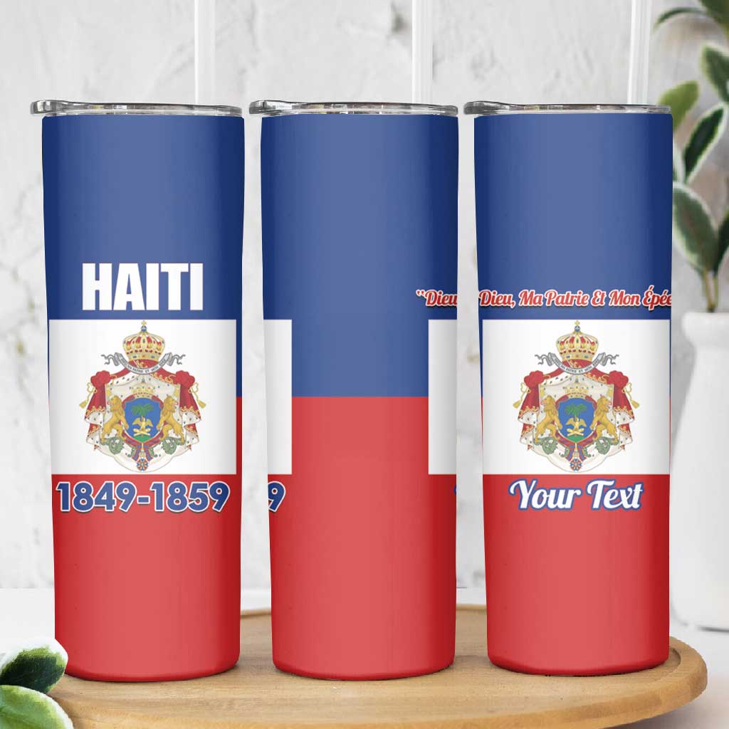Personalised Second Empire of Haiti 1849-1859 Skinny Tumbler Anpi an Ayiti Flag Style LT14