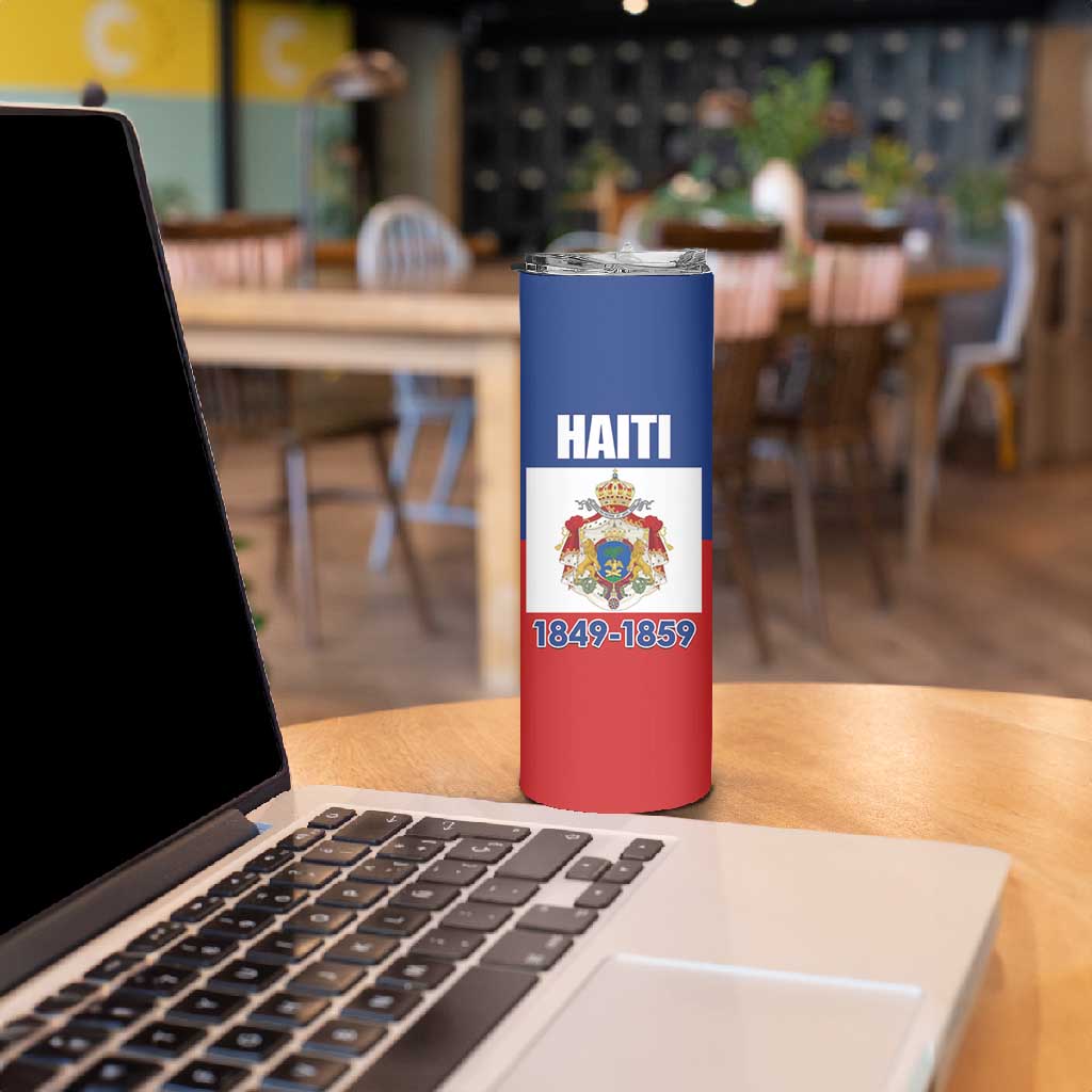 Personalised Second Empire of Haiti 1849-1859 Skinny Tumbler Anpi an Ayiti Flag Style LT14