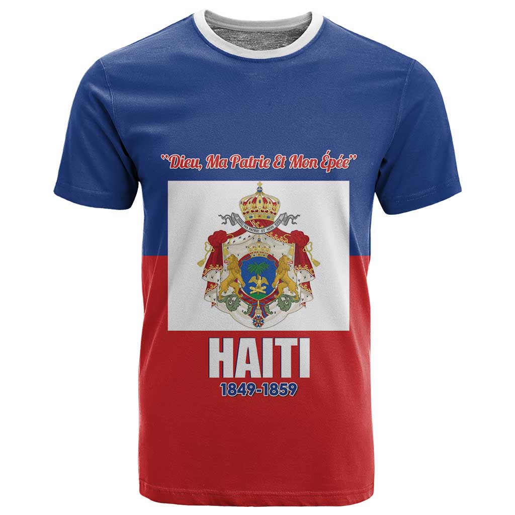Personalised Second Empire of Haiti 1849-1859 T shirt Anpi an Ayiti Flag Style LT14