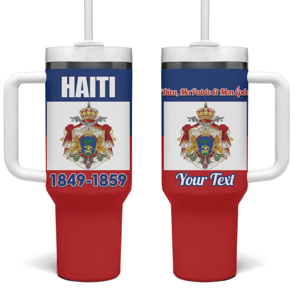 Personalised Second Empire of Haiti 1849-1859 Tumbler With Handle Anpi an Ayiti Flag Style LT14