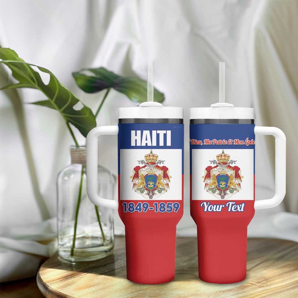Personalised Second Empire of Haiti 1849-1859 Tumbler With Handle Anpi an Ayiti Flag Style LT14