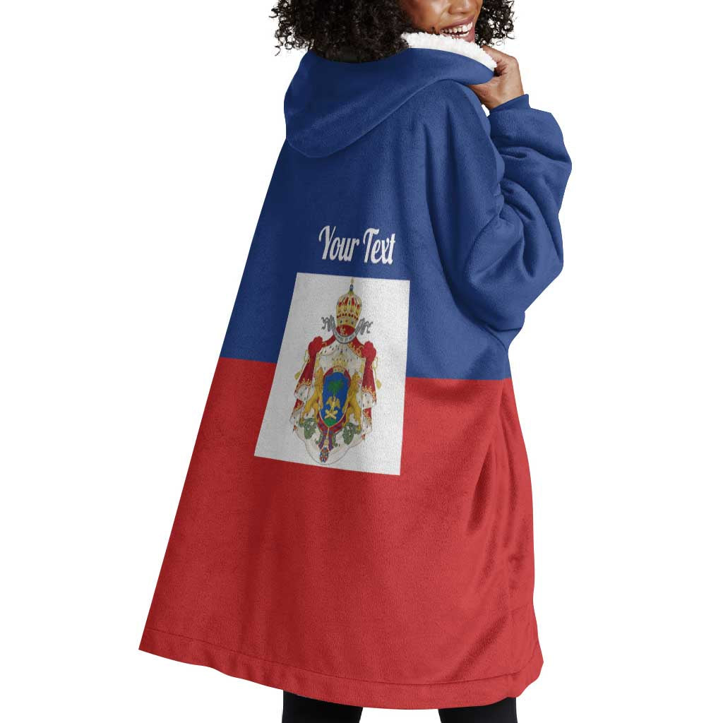 Personalised Second Empire of Haiti 1849-1859 Wearable Blanket Hoodie Anpi an Ayiti Flag Style LT14