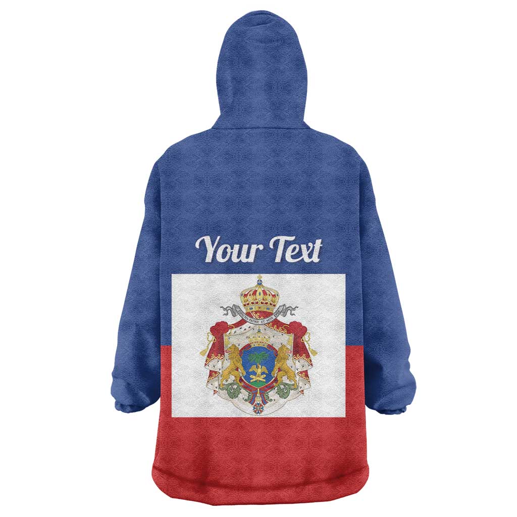 Personalised Second Empire of Haiti 1849-1859 Wearable Blanket Hoodie Anpi an Ayiti Flag Style LT14