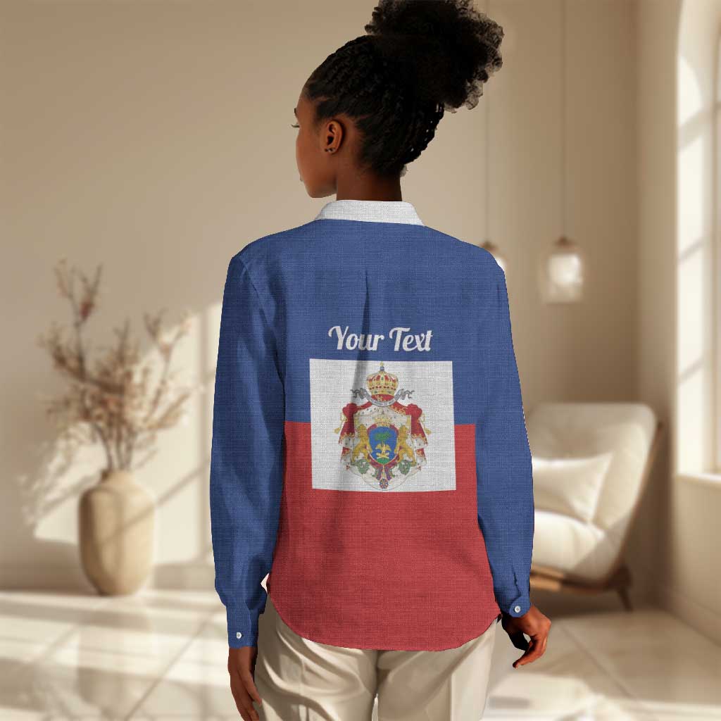 Personalised Second Empire of Haiti 1849-1859 Women Casual Shirt Anpi an Ayiti Flag Style LT14